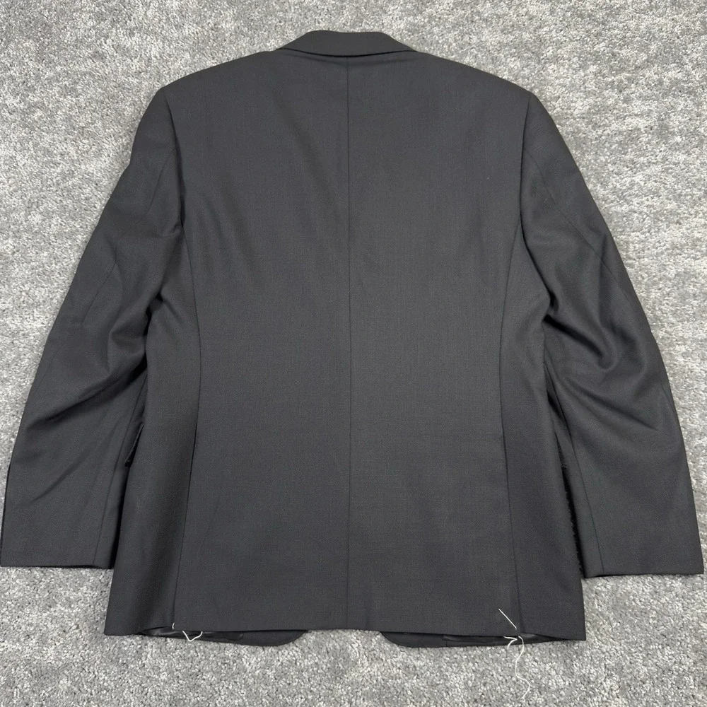 $1,545 CANALI TRAVEL WATER RESISTANT Black Wool Blazer 38 (EU 46) Tacking Stitch